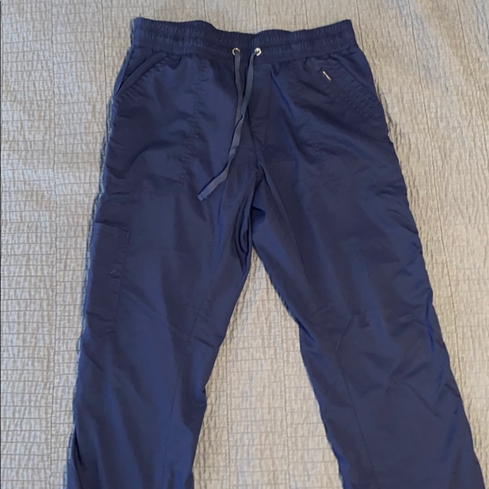 Two pairs Navy Blue Healing Hands Scrub Pants